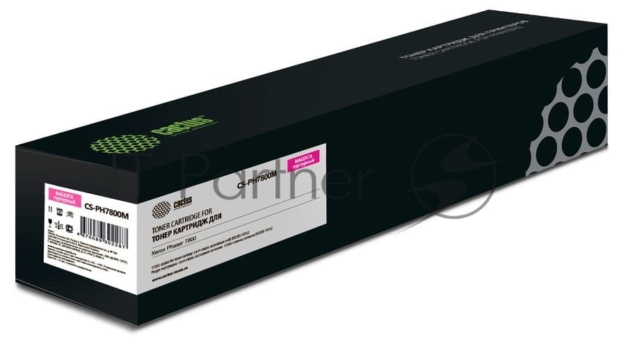 -/ Картридж лазерный Cactus CS-PH7800M 106R01571 пурпурный (17200стр.) для Xerox Phaser 7800