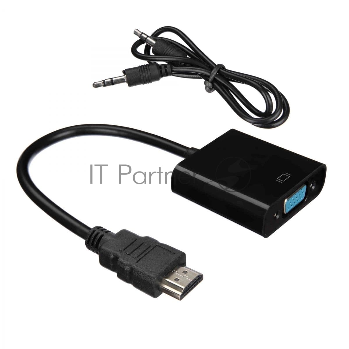 Кабель-адаптер ACD-DAHVF-01B |ACD-DAHVF-01B| HDMI-VGA, Golden Plated, 19m/15f, Черный, 0.2м