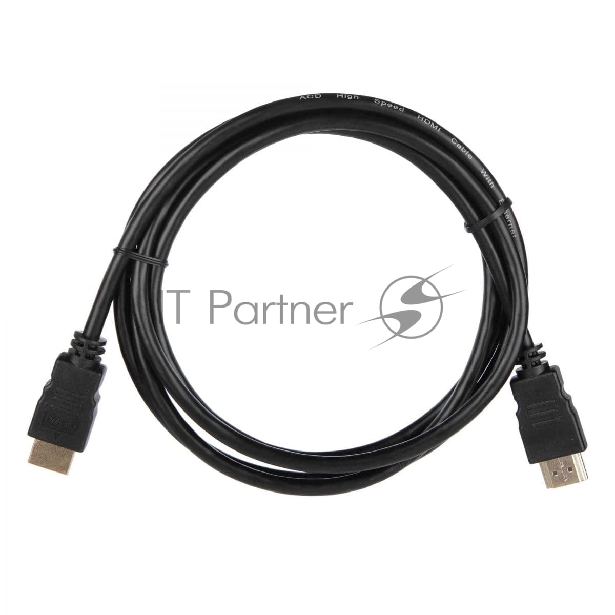 Кабель ACD-DHHM1-18B |ACD-DHHM1-18B| HDMI 1.4, Golden Plated,19m/19m, Черный, 1.8м