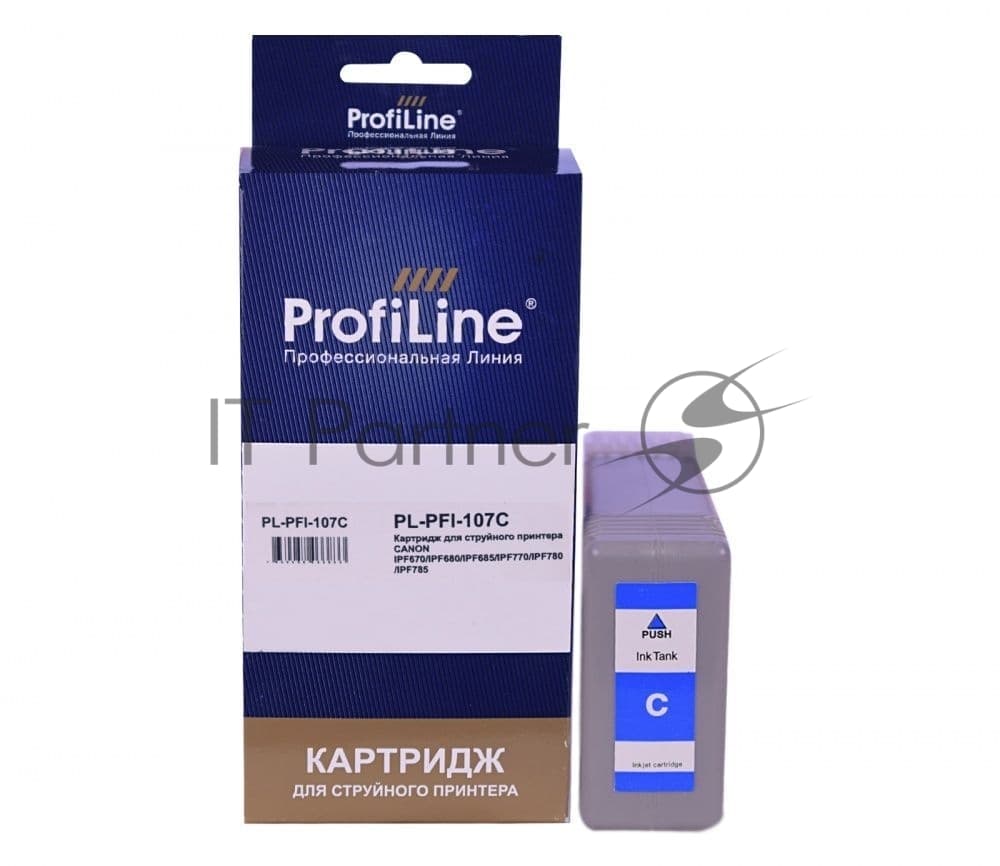 Картридж струйный ProfiLine PL-PFI-107C для принтеров Canon IPF670/IPF680/IPF685/IPF770/IPF780/IPF785 с чернилами Cyan