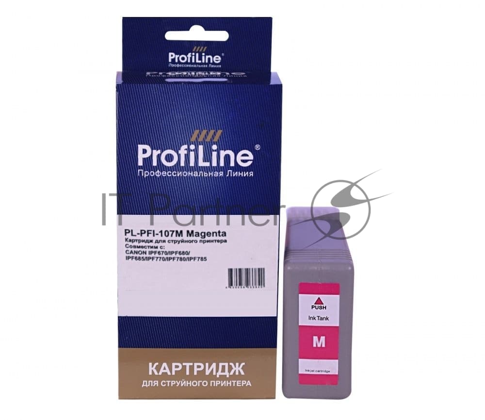 Картридж струйный ProfiLine PL-PFI-107M для принтеров Canon IPF670/IPF680/IPF685/IPF770/IPF780/IPF785 с чернилами Magenta