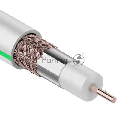 PROconnect (01-2431-6) Кабель SAT 703 B, Cu/Al/Cu, (75%), 75 Ом, 100м., белый