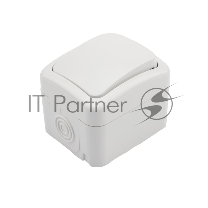Переключатель проходной Kranz Mini OG открытой установки, IP54 белый