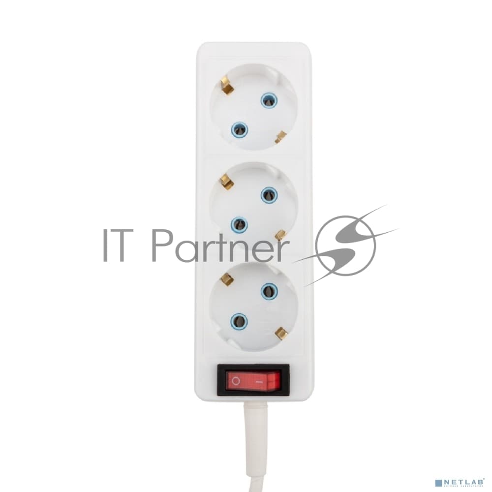 Удлинитель PROconnect 3 гнезда, 1.5 м, 3х0.75 мм², с/з, с кнопкой, белый