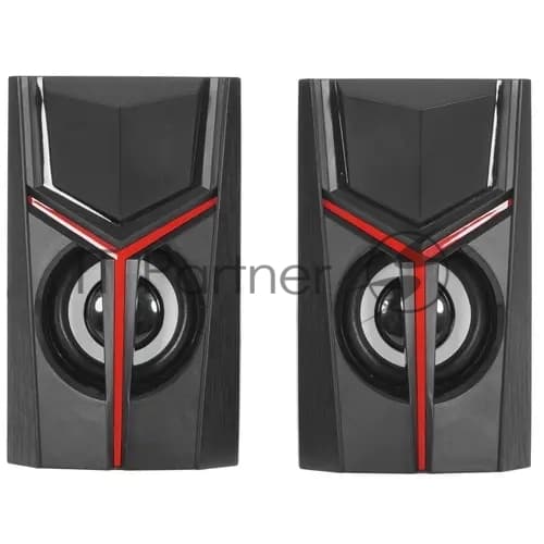 Акустическая система 2.0 Qumo TRON AS007, 10 ВТ, объемное звучание, RGb подсветка, USB/Jack 3,5мм