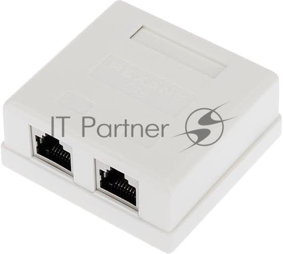 Рoзетка компьютерная внешняя Rexant 2-порта RJ-45 (8P8C), FTP экранированная, категория 6