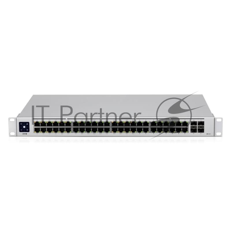 USW-48-POE - Коммутатор, Ubiquiti, USW-48-POE, UniFi Switch, управляемый L2, 32 порта 10/100/1000 Mbps RJ45 PoE, 802.3af/at, бюджет 195W, 16 портов 10/100/1000 Мбит/с RJ45, 4 порта SFP, Стоечный