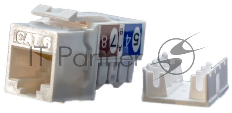 Вставка Hyperline KJ9-8P8C-C6-90-WH Keystone Jack RJ-45 (8P8C), категория 6, белая
