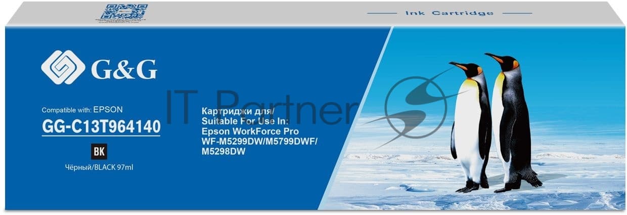 Картридж струйный G&G GG-C13T964140 черный (5000стр.) (97мл) для Epson WorkForce Pro WF-M5299DW/M5799DWF/M5298DW