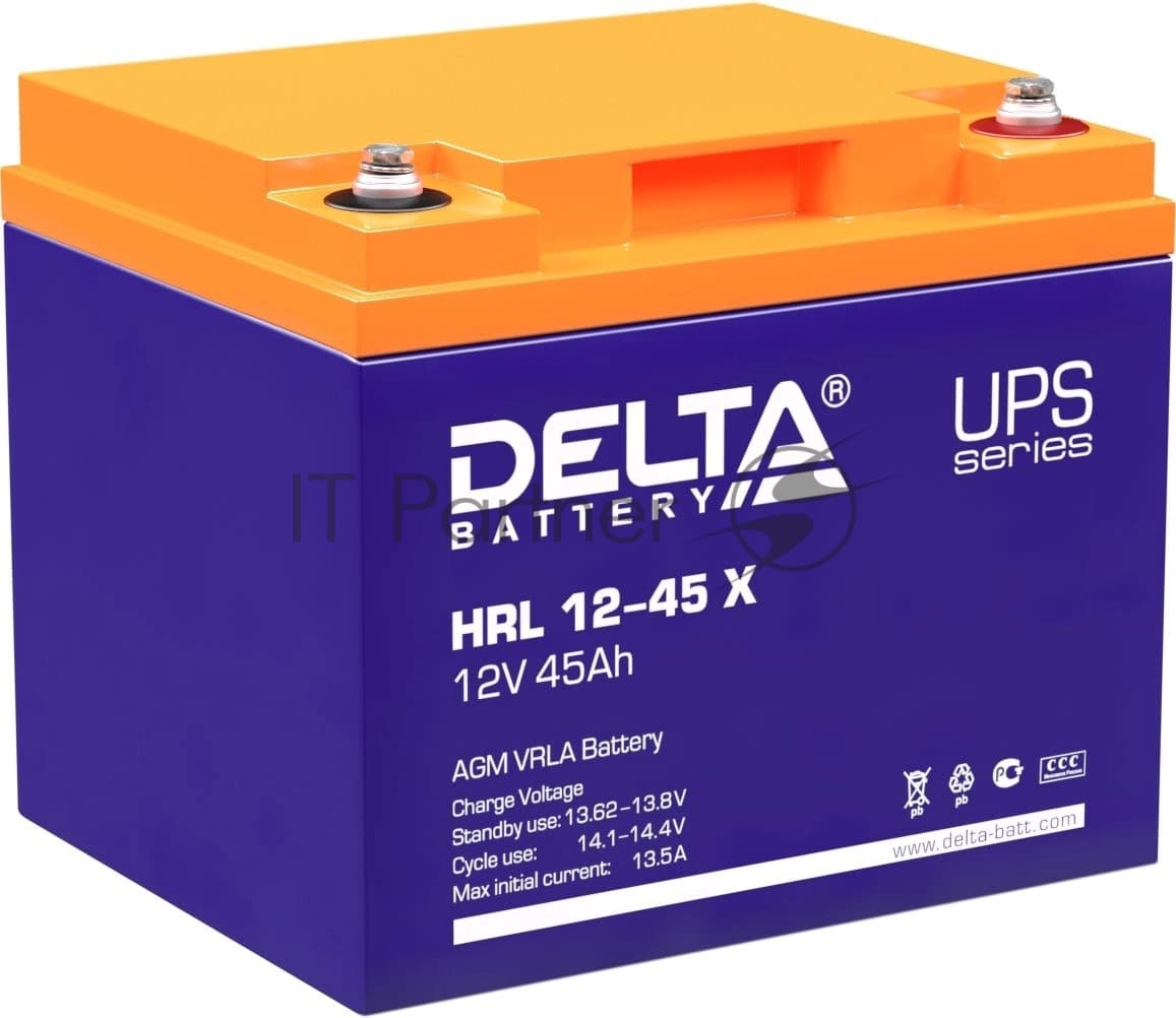 Батарея Delta HRL 12-45 X (45А\ч, 12В) свинцово-кислотный аккумулятор