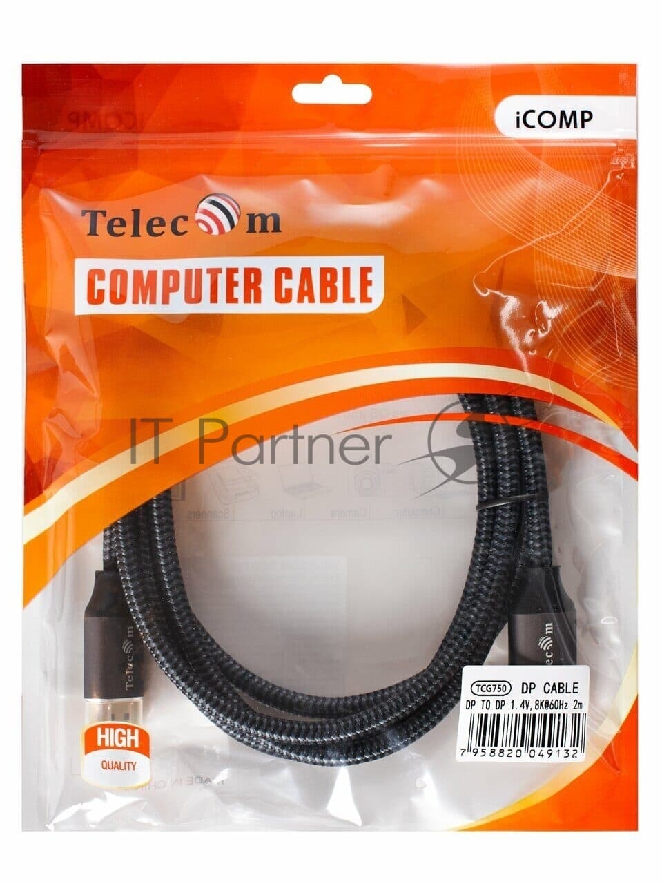 Кабель DisplayPort - DisplayPort, 2м, Telecom TCG750-2M