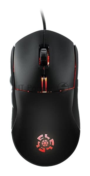 Мышь проводная Qumo UFO M77 черный, 2400 dpi, USB, кнопки - 6