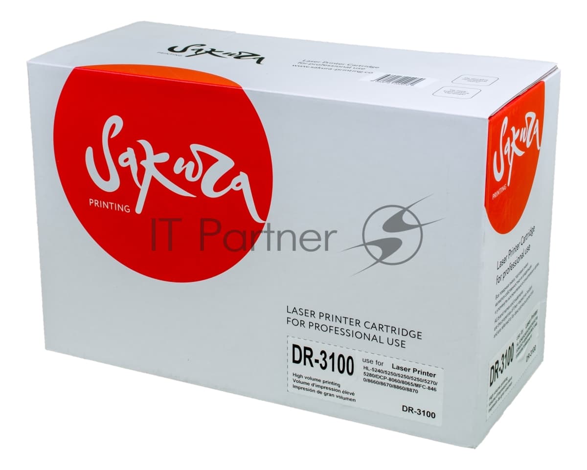 Фотобарабан Sakura DR3100 для Brother HL-5240/5250/5250/5250/5270/5280 DCP-8060/8065 MFC-8460/8660/8670/8860/8870, 25000 к.