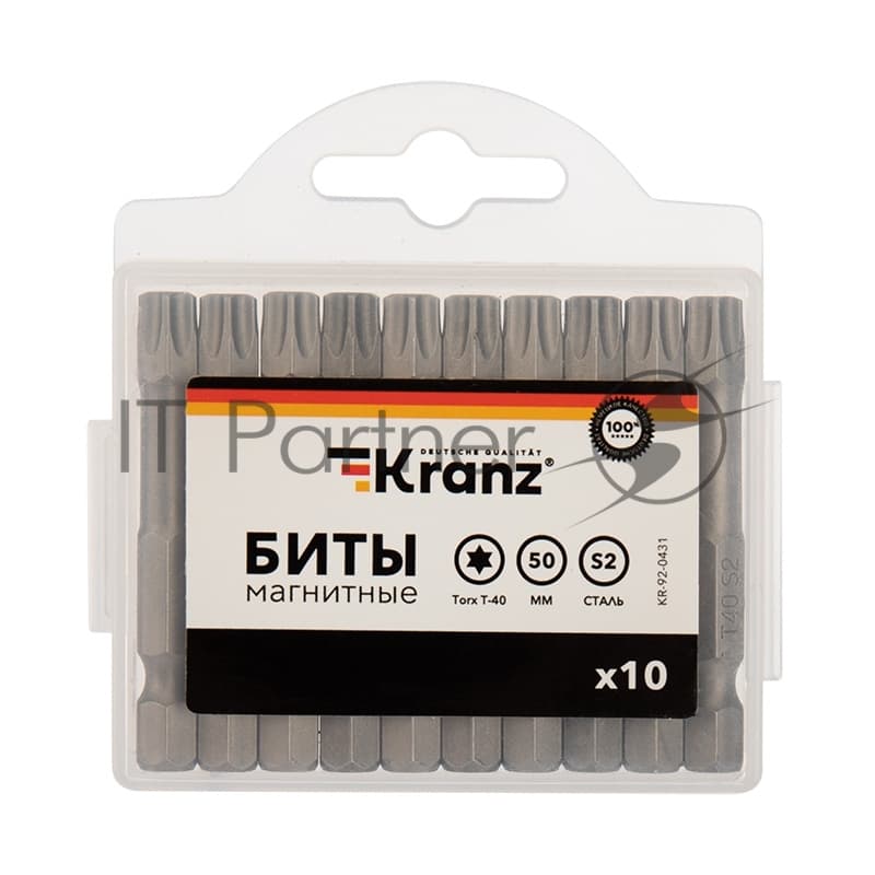 Бита Kranz Torx T-40х50 мм для шуруповерта (упак. 10 шт.)