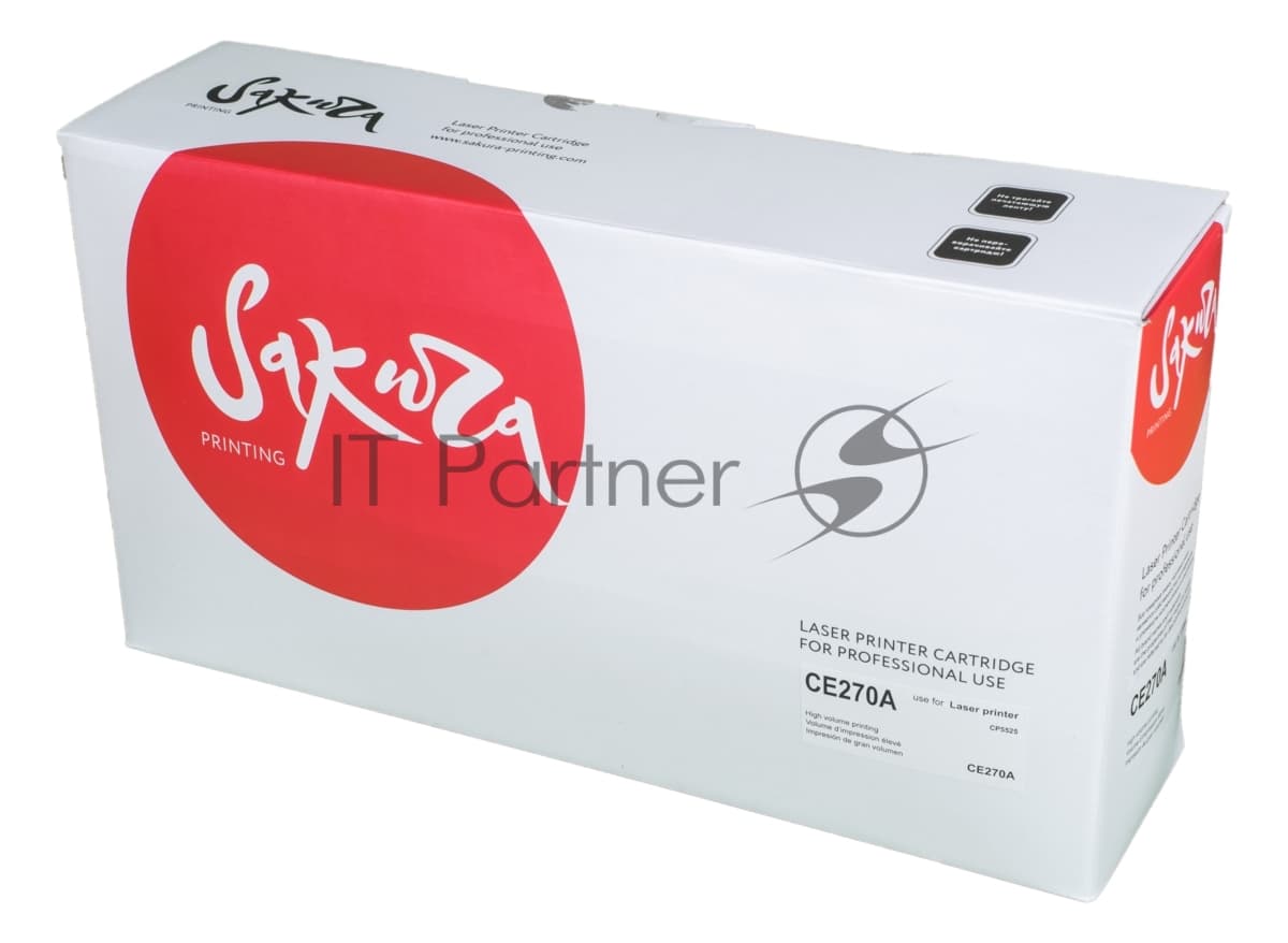 Картридж лазерный Sakura CE270A для HP LaserJet Enterprise M750xh, M750n, M750dn, CP5525xh, CP5525n, CP5525dn, черный, 13 000 к.