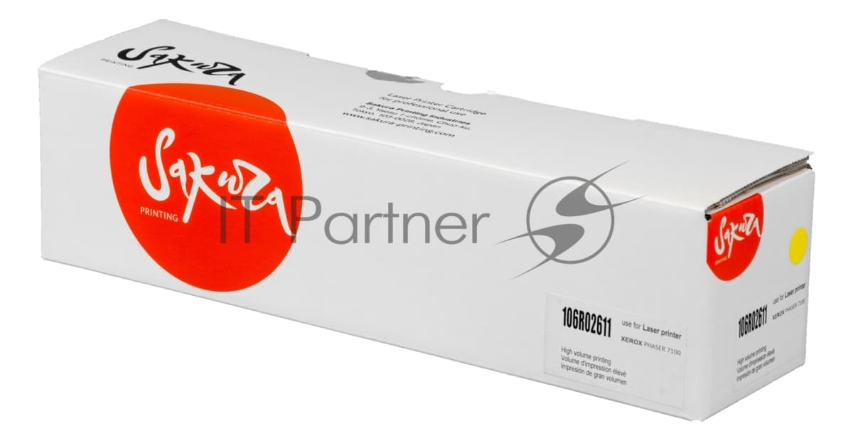 Картридж лазерный Sakura 106R02611 для Xerox Phaser 7100, желтый, 9 000 к. (в комплекте 2 шт., на 4 500 к. каждый)