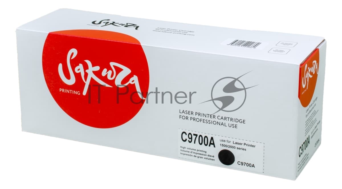 Картридж лазерный Sakura C9700A для HPColor LaserJet 1500/2500 series, черный, 4000 к.