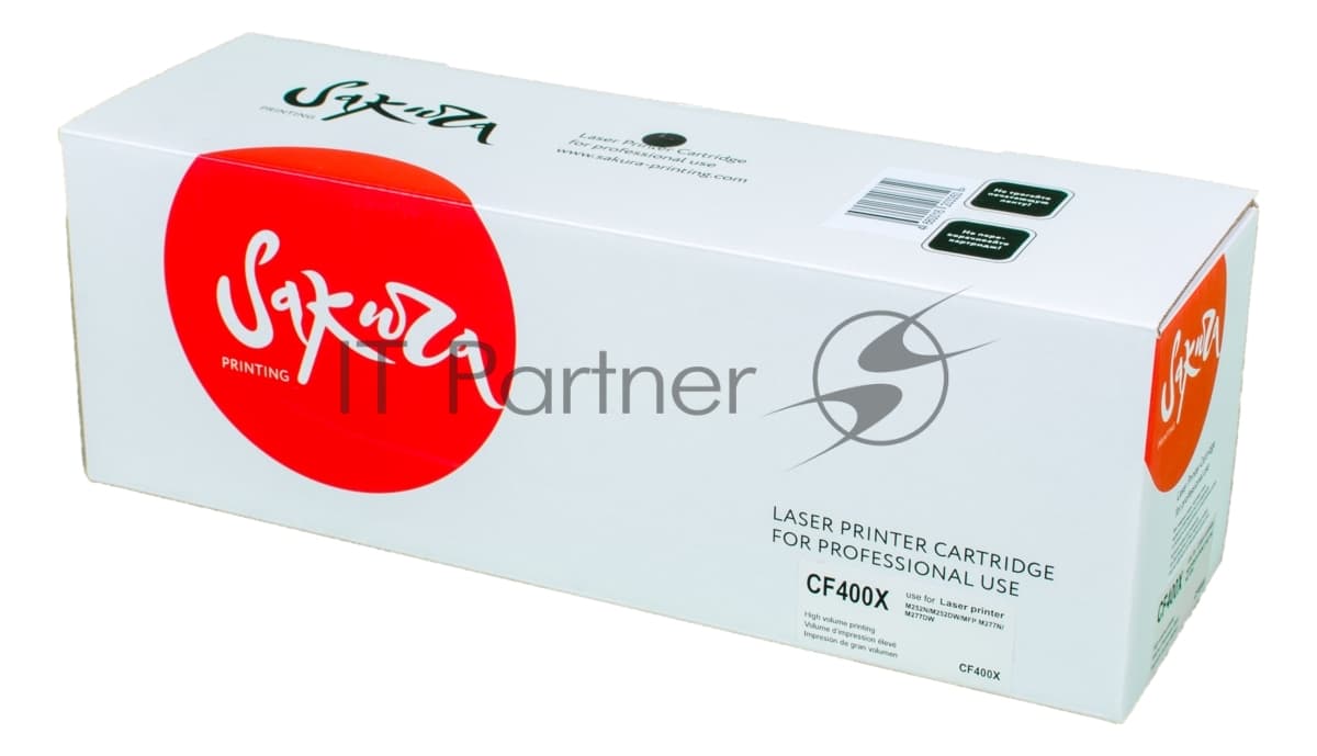 Картридж лазерный Sakura CF400X для HP Color LaserJet Pro M252n/M252dn/MFP277dw/277n, черный, 2800 к.