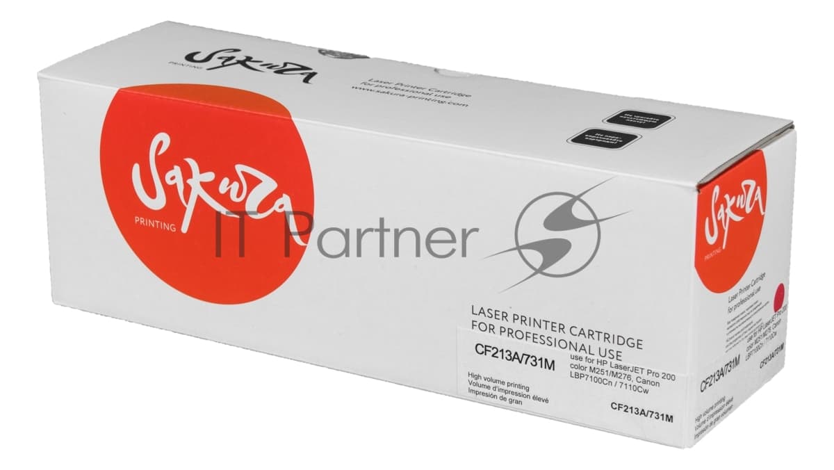 Картридж лазерный Sakura CF213A/731M для HP LJ Pro M251/M276, Canon LBP7100Cn/7110Cw, пурпурный, 1800 к.