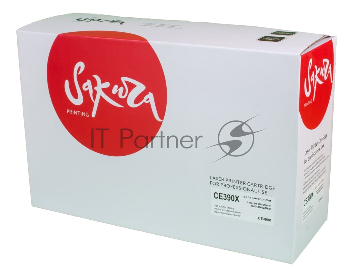 Картридж лазерный Sakura CE390X для HP LaserJet M4555MFP/M601/M601n/M602n/M602dn/M602x/M603/M603n/M603dn/M603xh, черный, 24000 к.