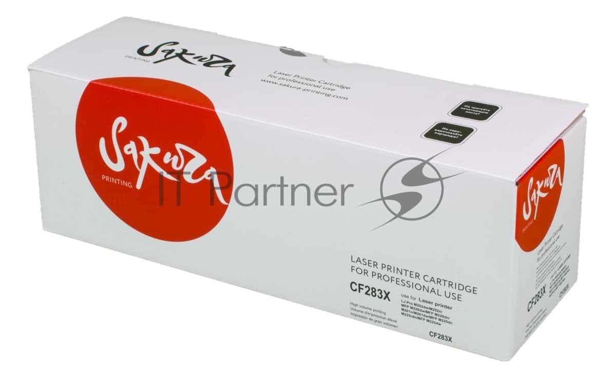 Картридж лазерный Sakura CF283X, для HP laserJet ProM202dw/M225dn/dw/rdn/ M202n/ M201dw/n/M226dn/dw, черный, 2200 к. (наклейки)