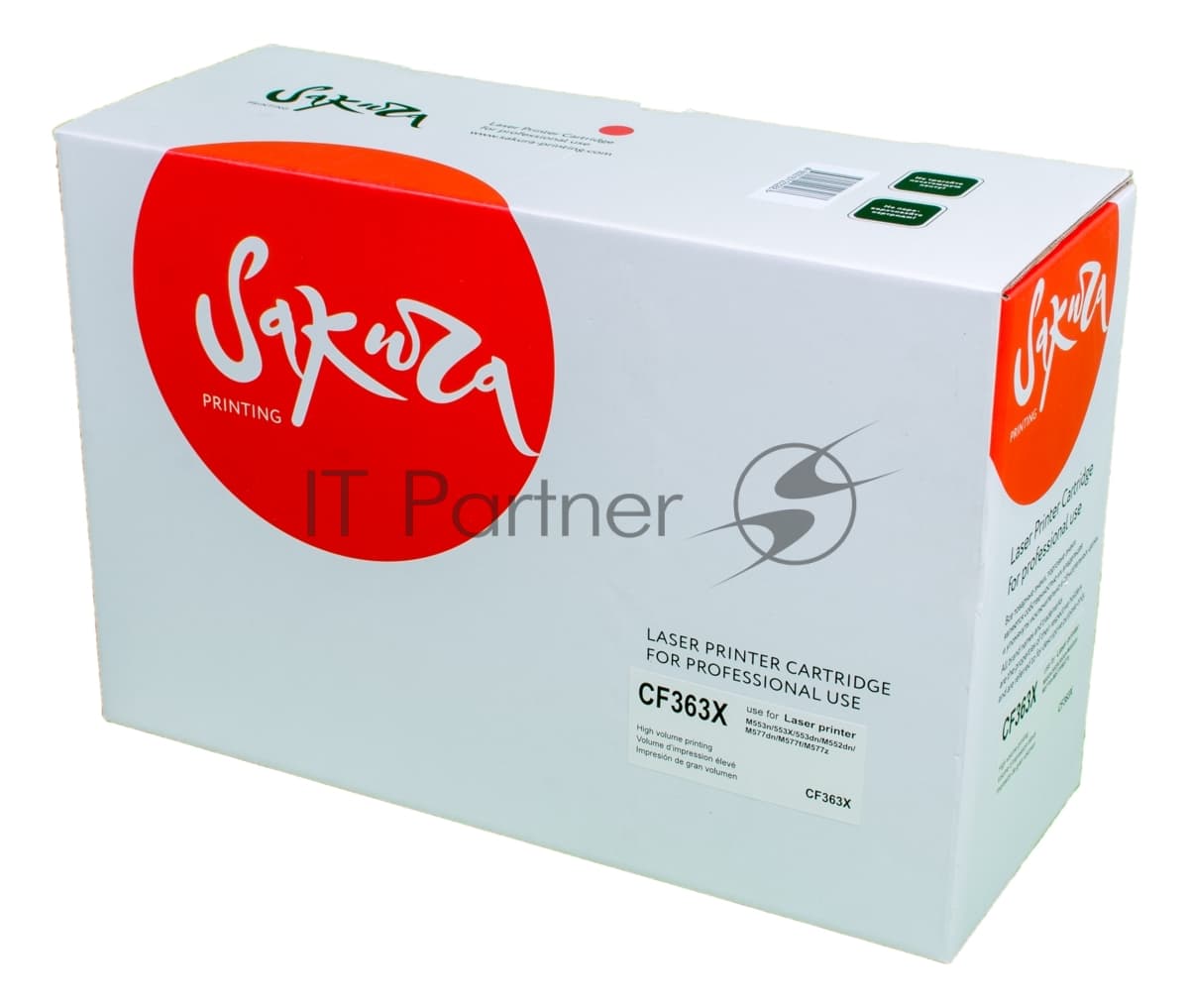 Картридж лазерный Sakura CF363X для HP Color LaserJet Enterprise M553n/553X/553dn HP Color LaserJet Enterprise M552dn, пурпурный, 9500к.