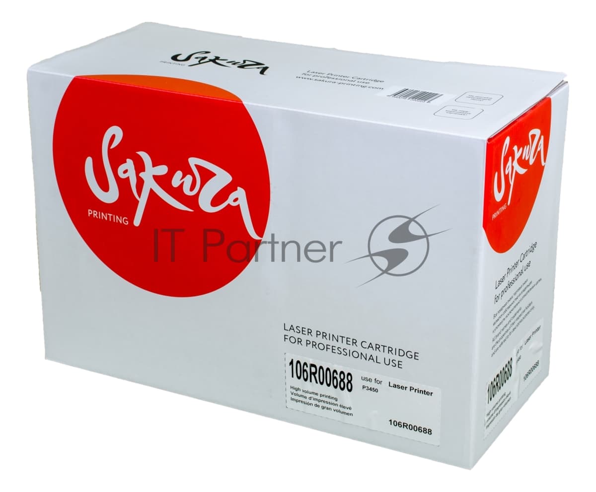 Картридж лазерный Sakura 106R00688 для Xerox P3450, черный, 10000 к.