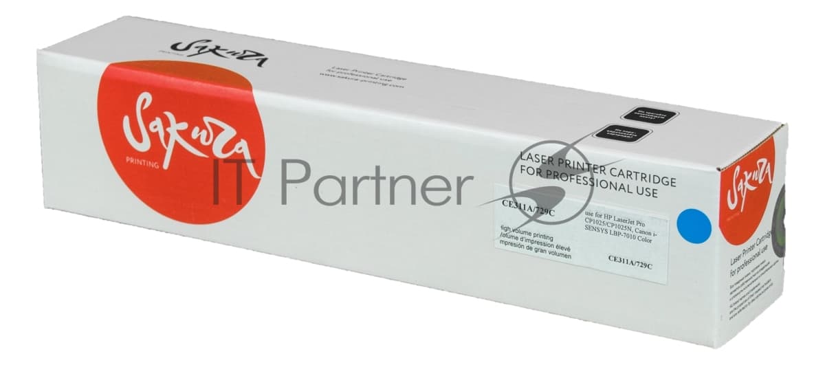 Картридж лазерный Sakura CE311A для HP LaserJet Pro CP1025/CP1025NW, Canon i-SENSYS LBP-7010 Color синий, 1000 к.