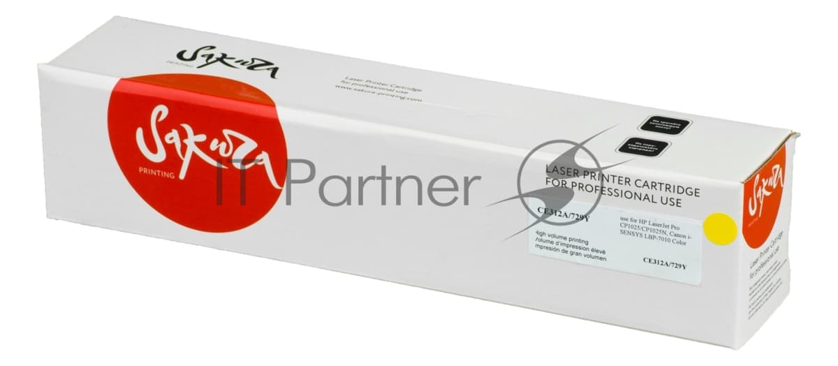 Картридж лазерный Sakura CE312A для HP LaserJet Pro CP1025/CP1025NW,Canon i-SENSYS LBP-7010 Color желтый, 1000 к.