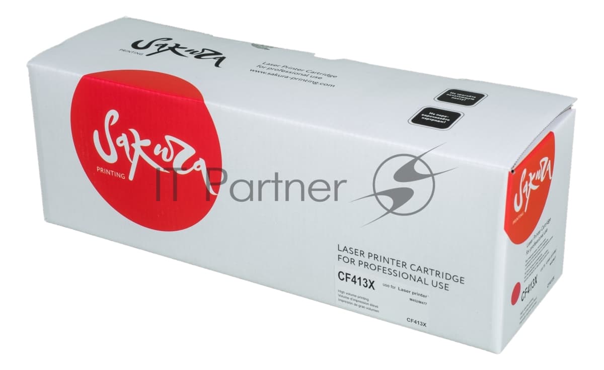 Картридж лазерный Sakura CF413X для HP LaserJet Pro M452nw, M452dn, M477fnw, M477fdw, M477fdn, M377dw, пурпурный, 5000 к.