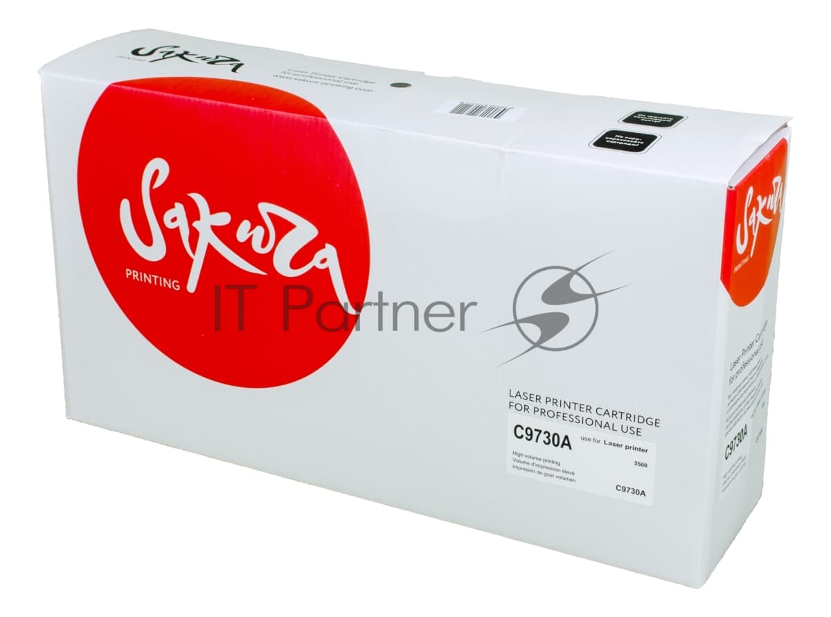 Картридж лазерный Sakura C9730A для принтера HP Laser Jet 5500/555, черный, 12000 к.