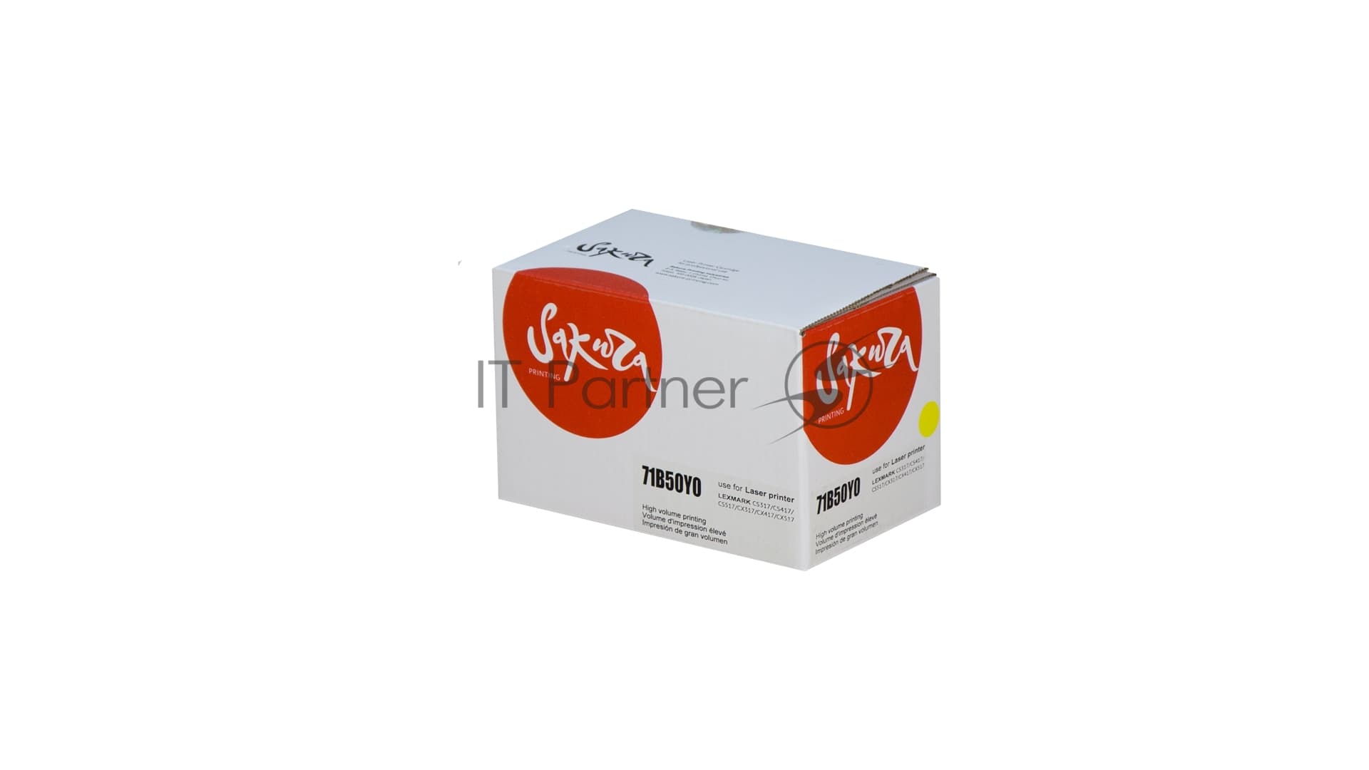 Картридж Sakura 71B50Y0 для Lexmark CS317dn/ CS417dn/ CS517de/ CX317dn/ CX417dn/ CX417de/ CX517de, желтый, 2300 к.