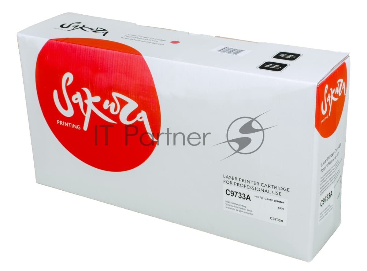 Картридж лазерный Sakura C9733A для принтера HP Laser Jet 5500/5550, пурпурный, 12000 к.