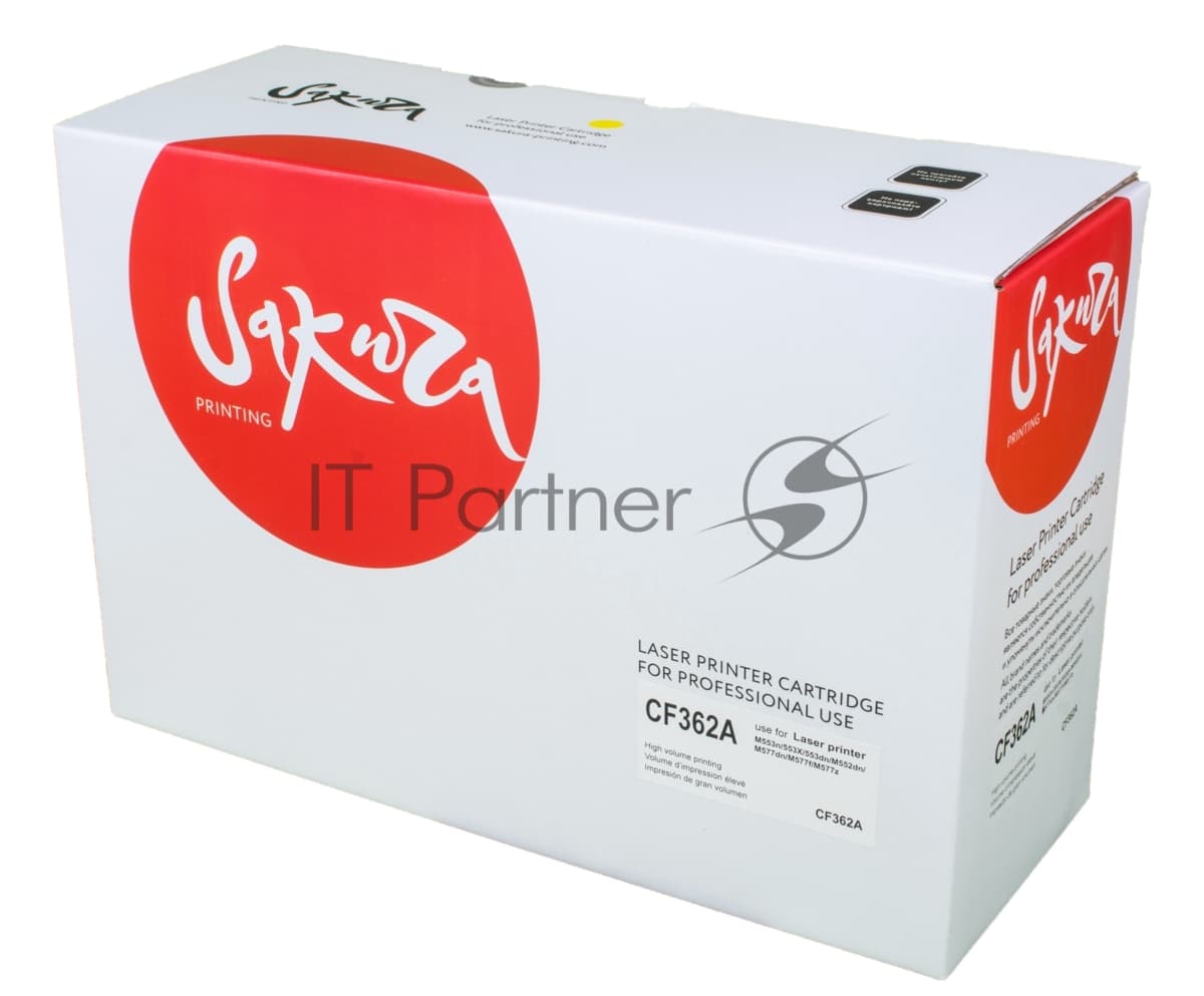 Картридж лазерный Sakura CF362A для HP Color LaserJet Enterprise M553n/553X/553dn HP Color LaserJet Enterprise M552dn, желтый, 5000 к.