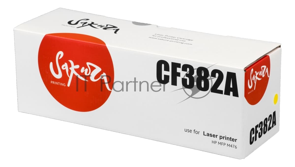 Картридж Sakura CF382A для HP MFP M476, желтый, 2700 к.