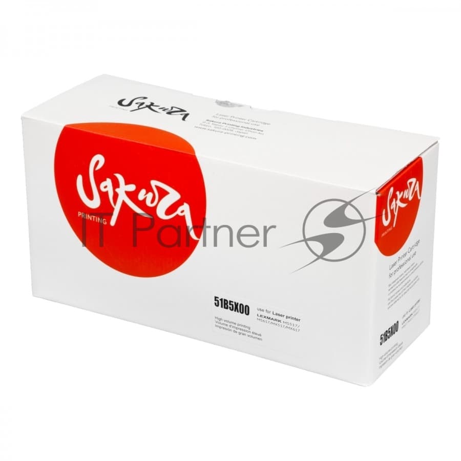 Картридж Sakura 51B5X00 для Lexmark MS517dn/MS617dn, MX517de/MX617de, черный, 20 000 к.