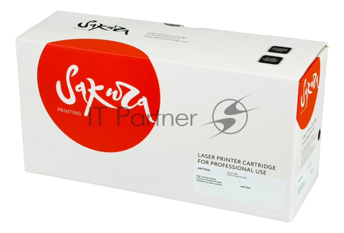Картридж Sakura 44973544 для OKI C301/321/MC332/342, черный, 2200 к.
