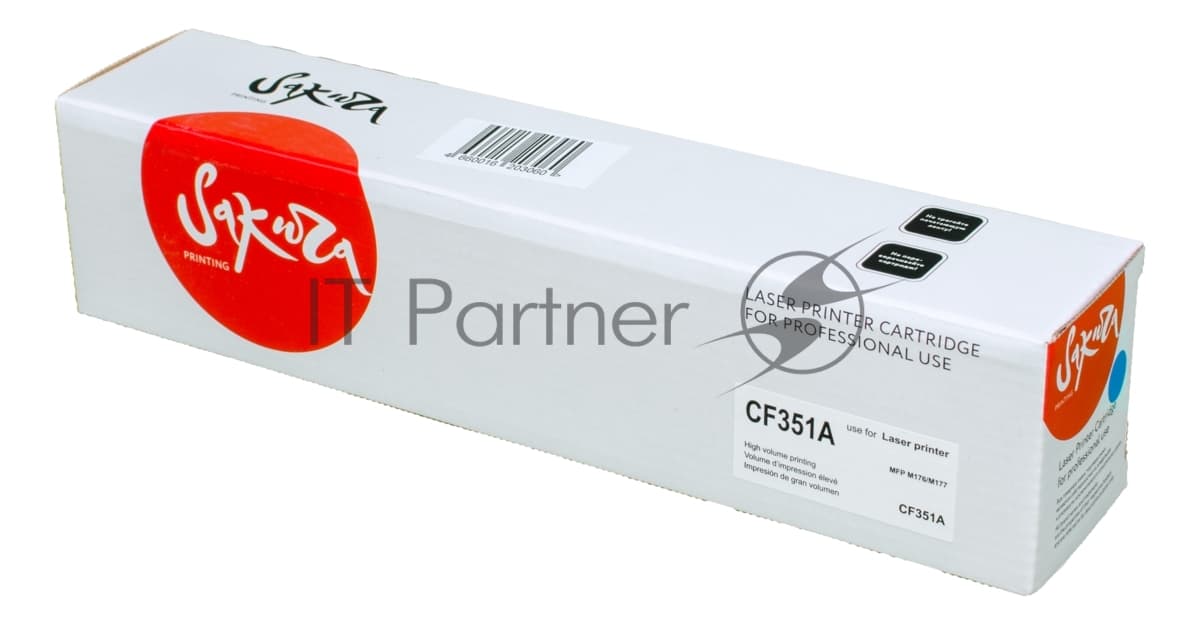 Картридж Sakura CF351A для HP MFP M176/M177, синий, 1000 к.