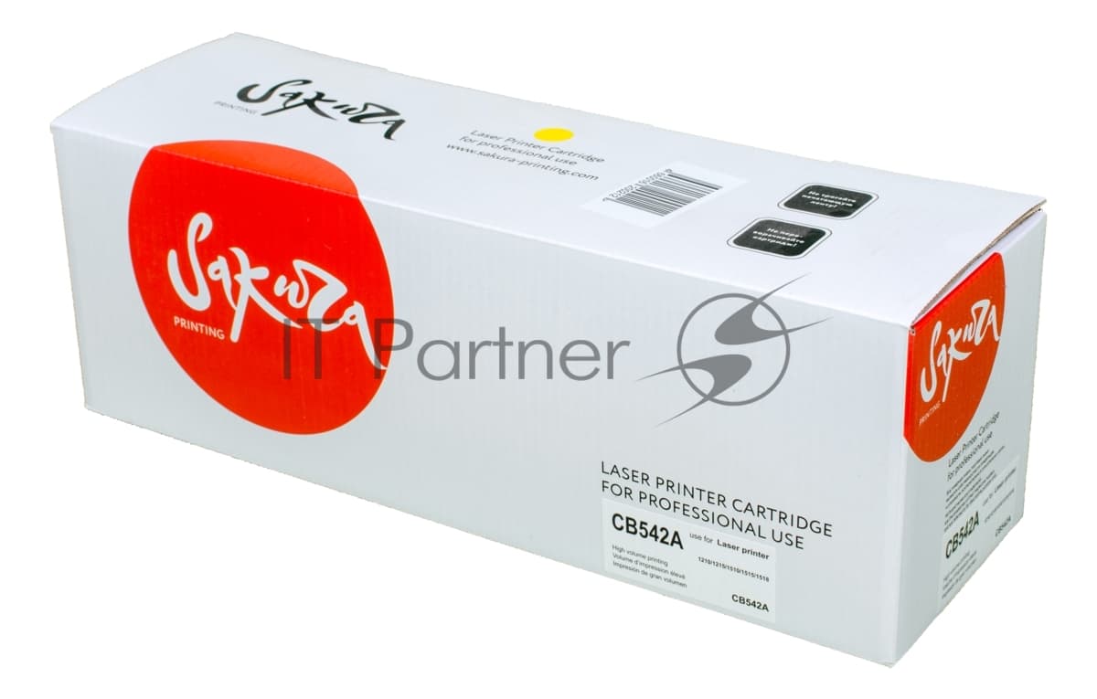 Картридж лазерный Sakura CB542A для HP Color LJ CM1312MFP/CP1215/CP1515/CP1518, желтый, 1500 к.