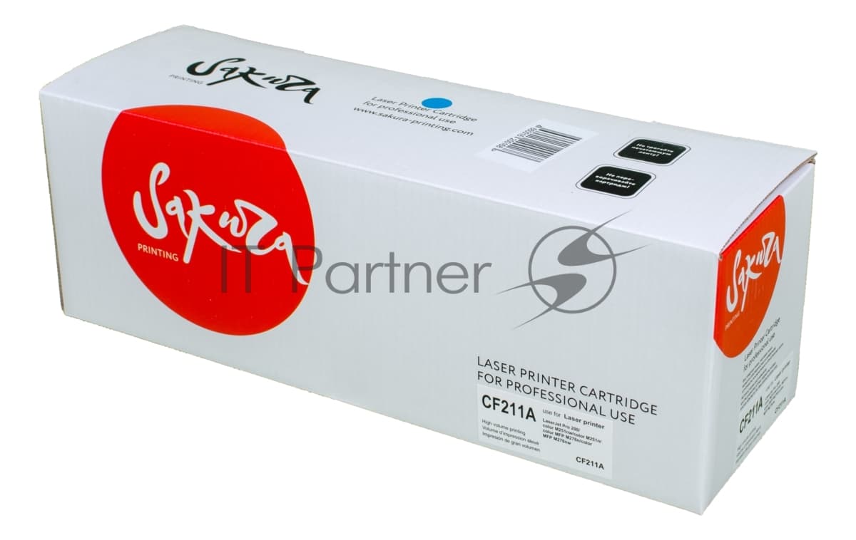 Картридж лазерный Sakura CF211A для HP LJ Pro M251/M276, синий, 1800 к.