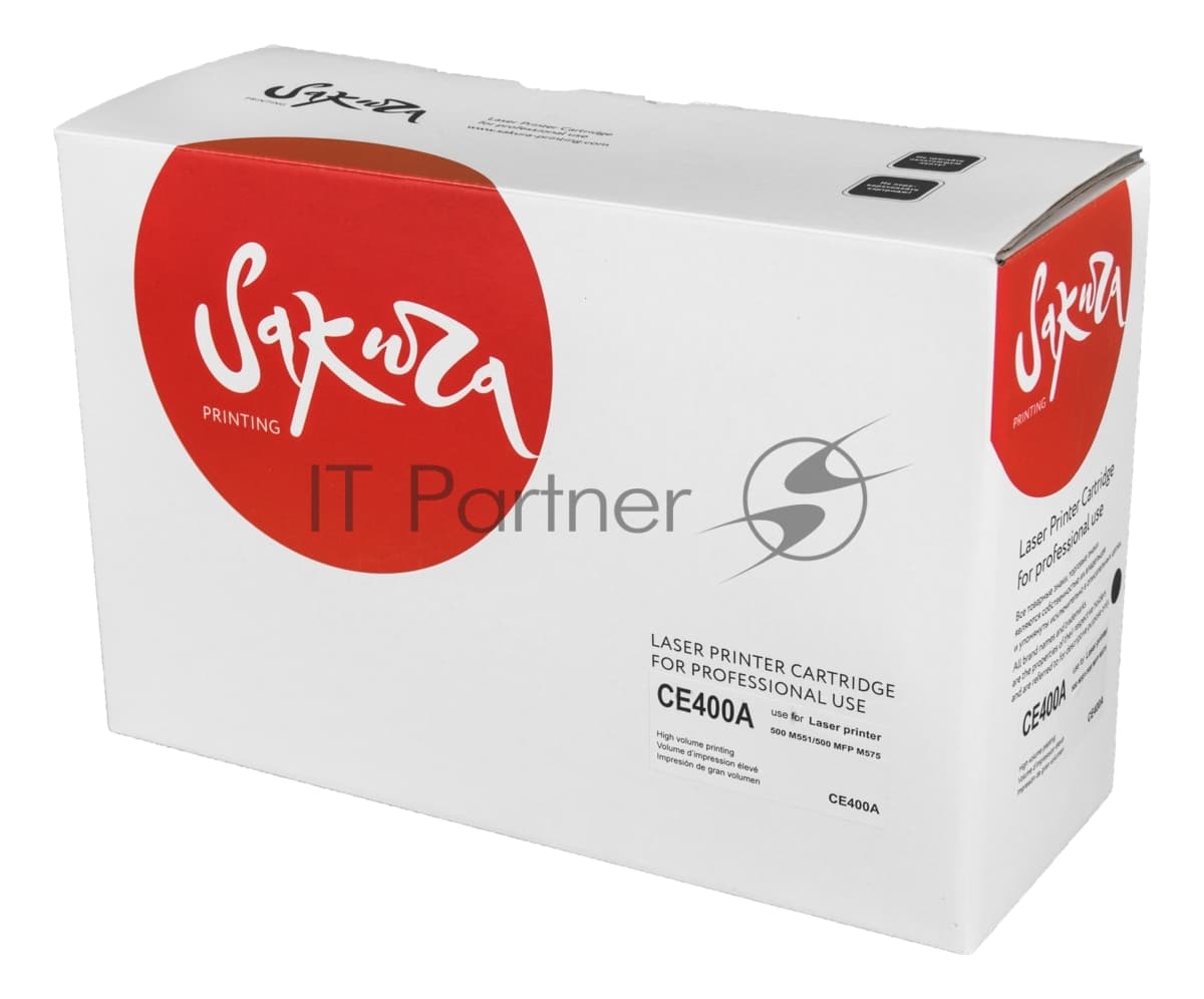 Картридж Sakura CE400A для HP Enterprise 500 Color M551/570/575, черный, 5 500 к.