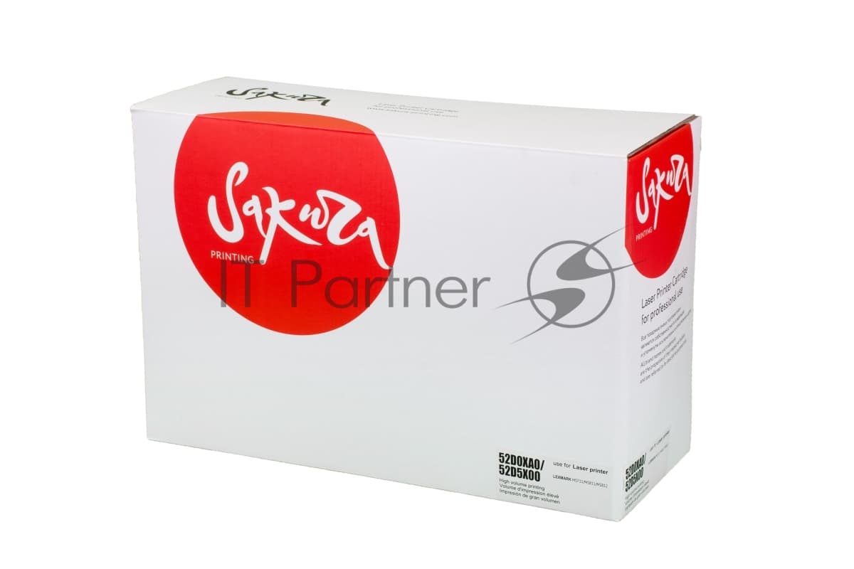 Картридж лазерный Sakura 52D0XA0/52D5X00 для Lexmark MS711/811/812, черный, 45 000 к.