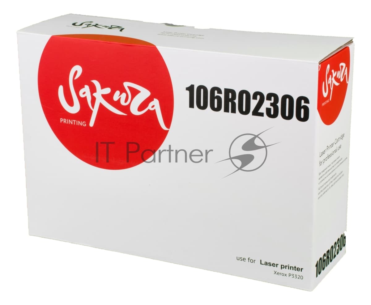 Картридж лазерный Sakura 106R02306 для Xerox P3320, черный,11000 к.