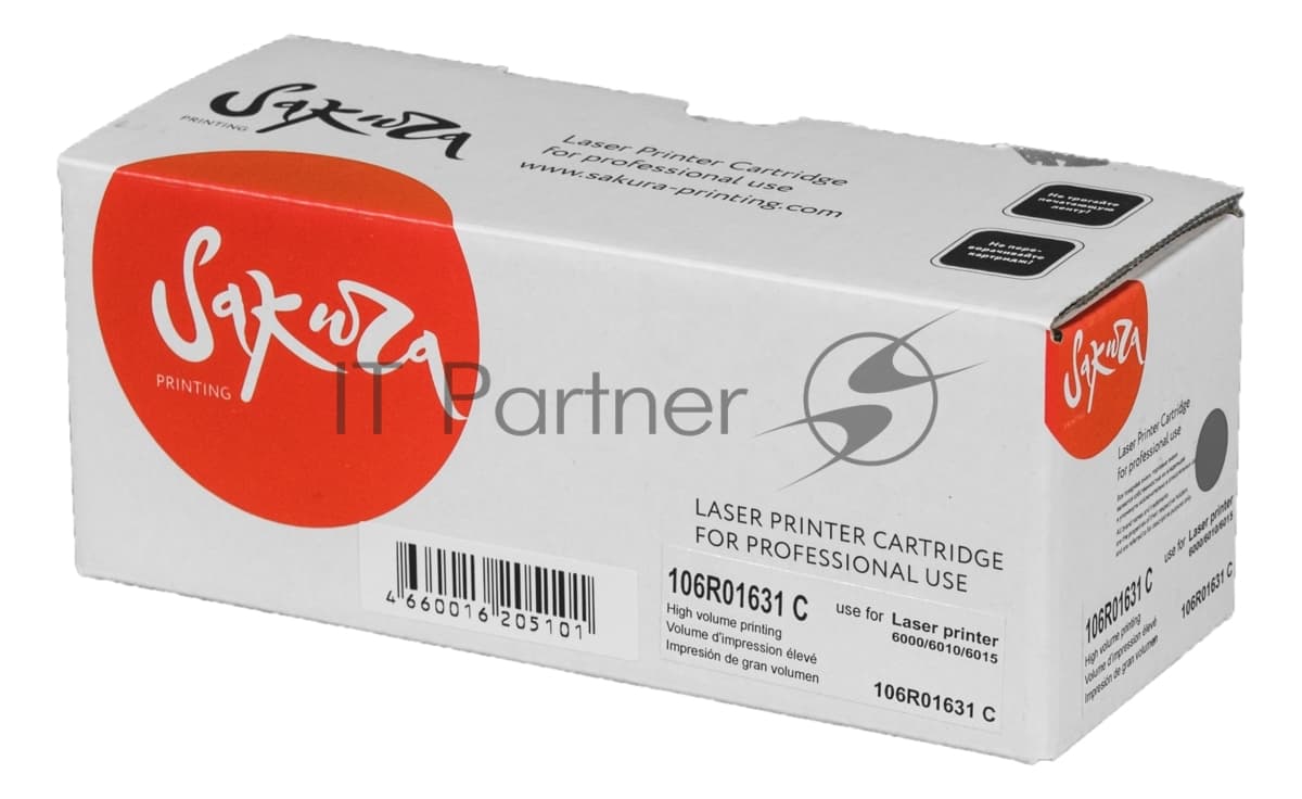 Картридж лазерный Sakura 106R01631 для Xerox Phaser 6000/6010, WC6015 синий, 1000 к.