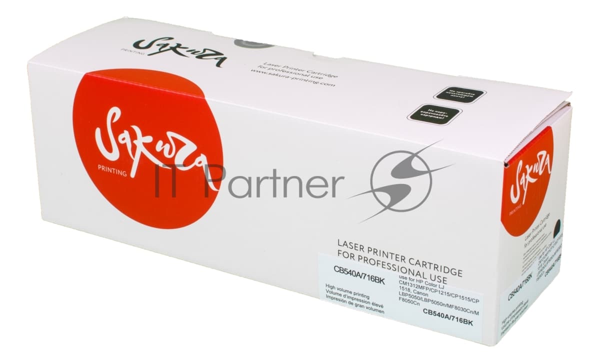 Картридж Sakura SACB540A/716Bk Black