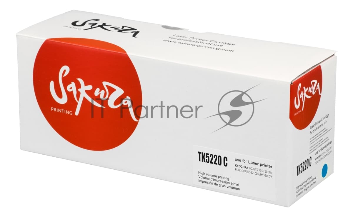 Картридж Sakura TK5220C для Kyocera Mita ECOSYS p5020cdn/p5021cdw/m5221cdn/m5521cdw, синий, 1 200 к.