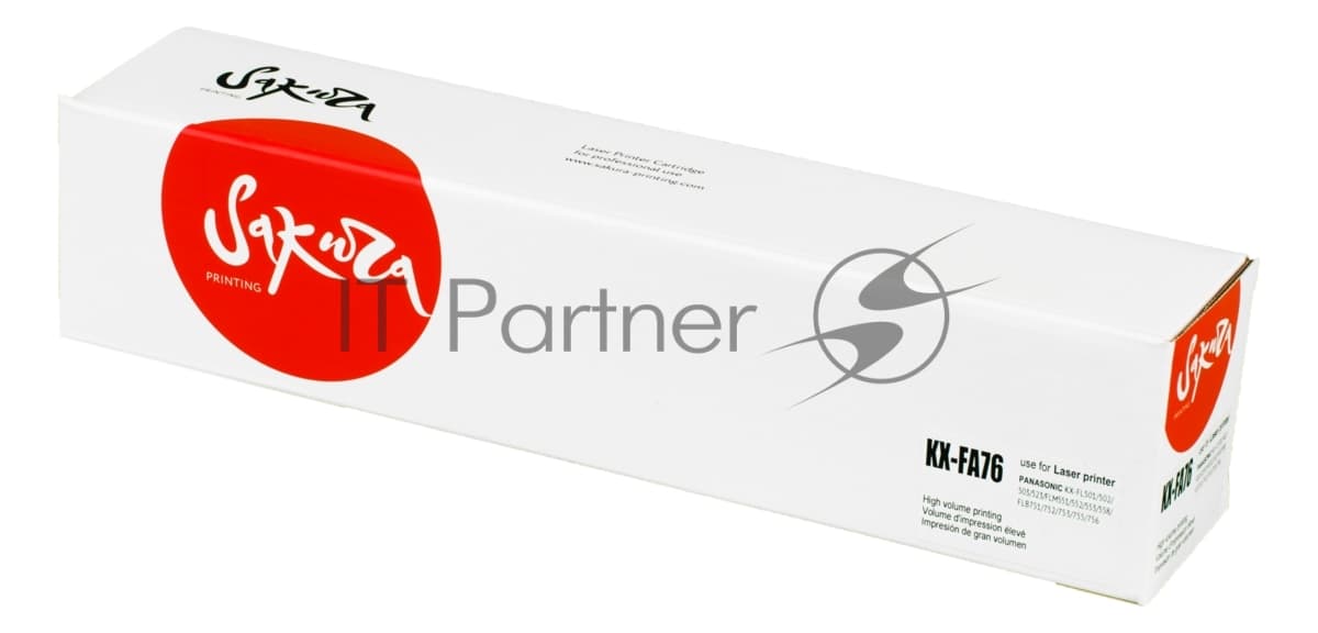 SAKXFA76 Картридж SAKURA KXFA76 для Panasonic KX-FL501/502/503/M553RU, черный, 2 000 к.