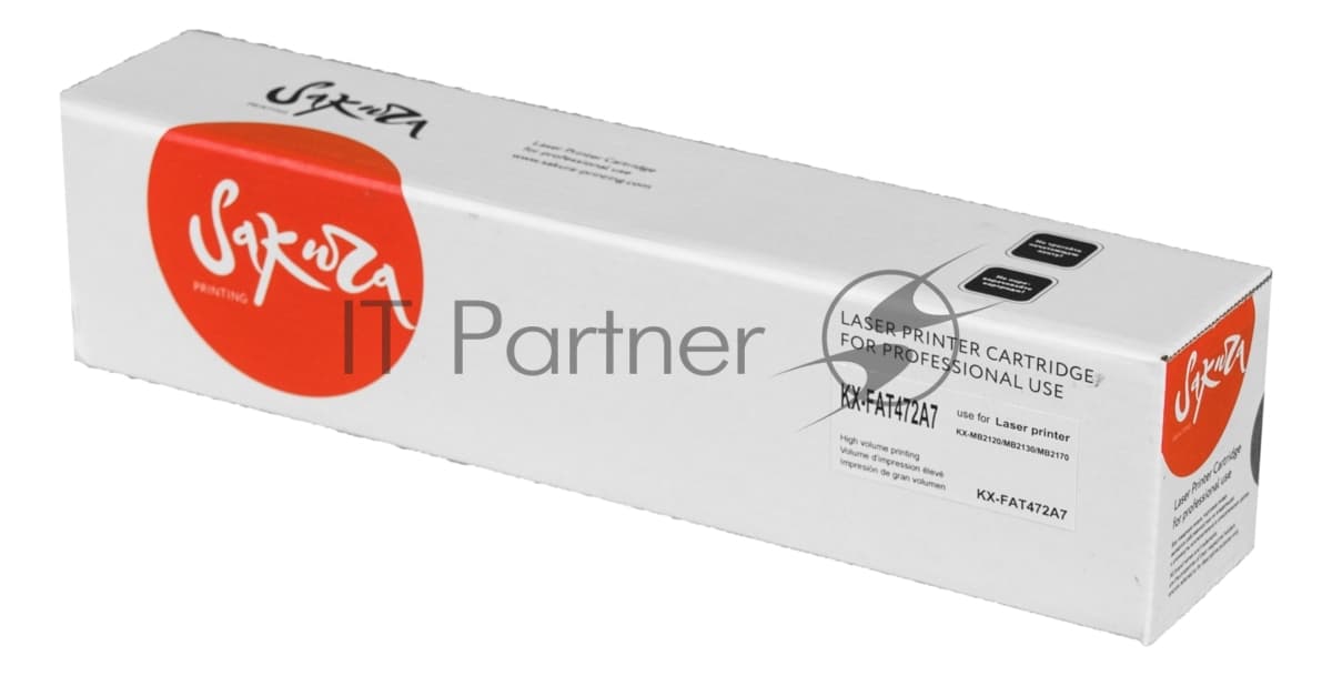 Картридж Sakura KXFAT472A7 для Panasonic KX-MB2110RU, KX-MB2117RU, KX-MB2130RU, KX-MB2137RU, KX-MB2170RU, KX-MB2177RU, черный, 2500 к.