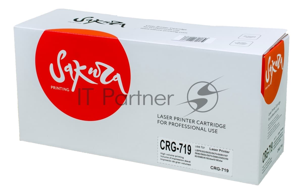 Картридж лазерный Sakura CRG719 для Canon LBP6300/6650/6670/6680 MF5840/5850/5870/5880/5950/5940DN/5960/5980/6160DW/6180DW/6140DN, черный, 2100 к.