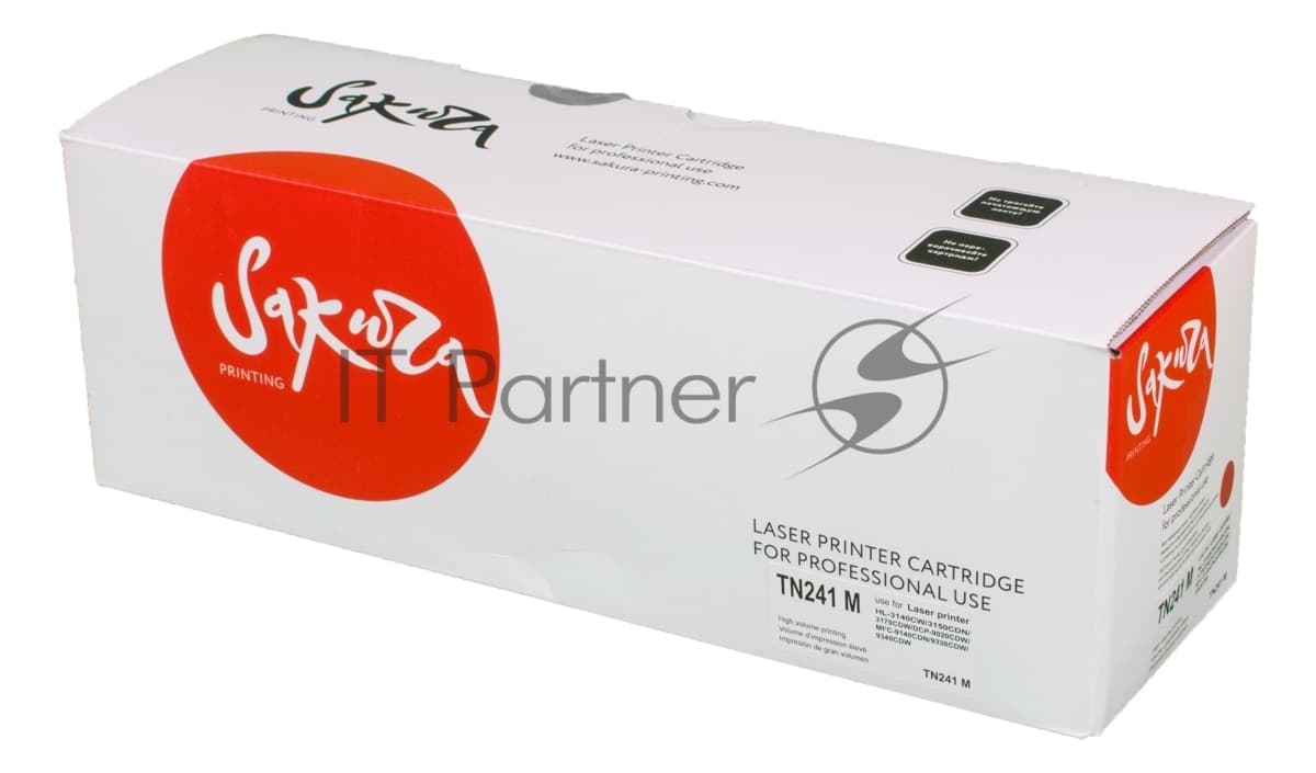 Картридж лазерный Sakura TN241M для Brother HL-3140CW, HL-3150CDW, HL-3170CDW, DCP-9020CDW, MFC-9140CDN, MFC-9330CDW, MFC-9340CDW, пурпурный, 1400 к.